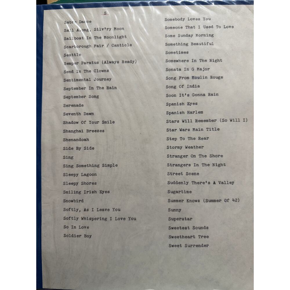Vintage Album Collection of Songs Alphabetic (S) Titles 50+ Sheet Music Songs